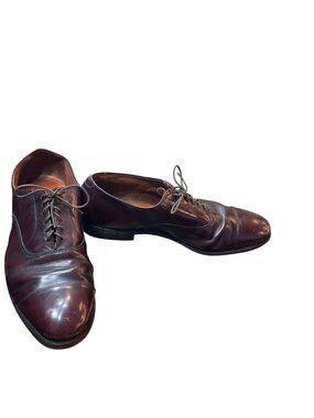 Allen Edmonds Park Avenue mens brown leather cap oxfords shoes sz 12D SKU 10458